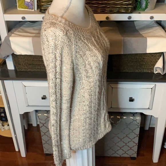M&S Collection Stone Shimmer Sweater Size UK‎ 12 - Picture 5 of 10